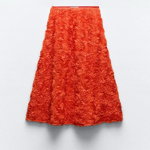 Zara long textured skirt - Picture 10 of 11